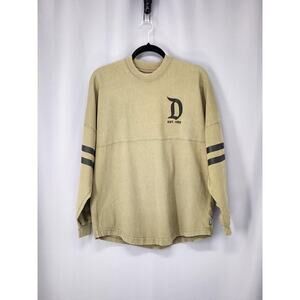 Disneyland Resort Spirit Jersey Shirt Womens Small Tan Long Sleeve Disney Parks